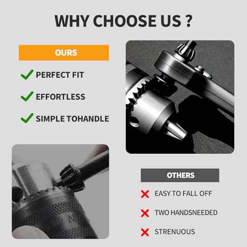 3-in-1 Ratchet Drill Chuck Key Wrench,Universal Chuck Key Replacement Tool for Drill, Compatible with Most Electric Drills and Power Tools,150mm Length