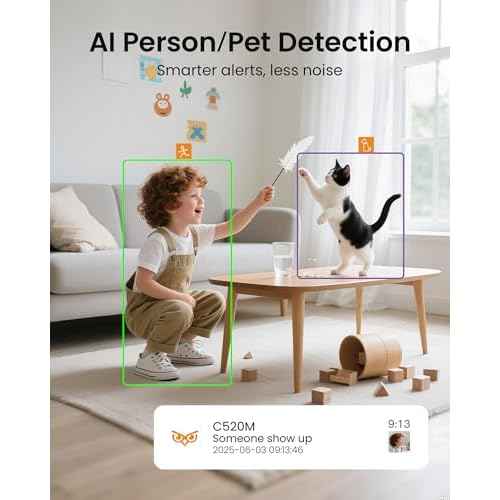 Anlapus C520M 5MP PT Plug-in Indoor Security Camera with 2.8 inch HD Screen, 3K Pet Camera with Phone App, 360 View, 2-Way Talk, AI Person/Motion/Pet Detection, Auto Tracking, for Pet Baby Elderly