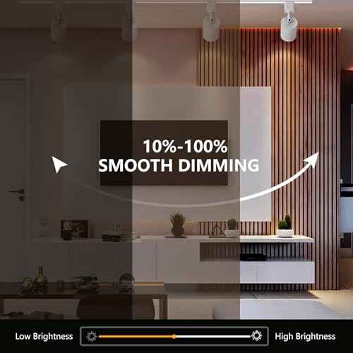 VANoopee 10W Dimmable LED Track Lighting Heads H Type Track Light Replacement Fixtures Bright 3000K Warm White Ceiling Spotlight for Accent Task Art, Flicker Free CRI90+ 24¡Æ 800lm White, Pack of 6