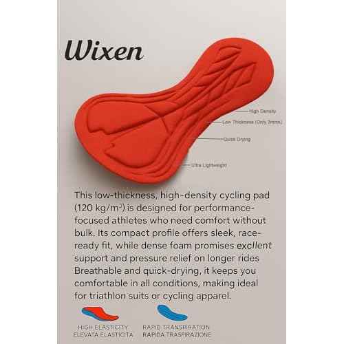 Wixen Men¡¯s Triathlon Suit ? Padded One-Piece Sleeveless Trisuit with Rear Zipper for Running, Swimming, Cycling