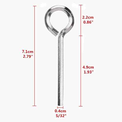 5/32¡± Standard Hex Dogging Key with Full Loop, Allen Wrench Door Key for Push Bar Panic Exit Devices, Solid Metal