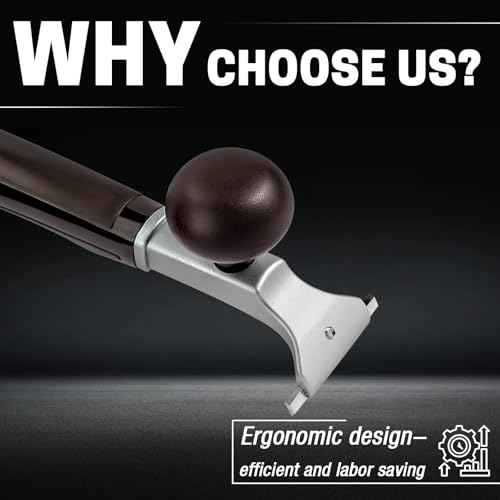Premium Ergonomic Carbide Scraper, Carbide Scraper Tool for Wood, Removing Scratch, Varnish, Glass, Paint,Glue, Putty, Resin, Dry Glaze, Stains, Multi-Purpose Scraper, Decal Sticker Remover, Brown