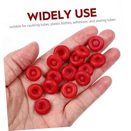 IMIKEYA 20pcs Nozzle Protective Cover Caulk Saving Caps Caulk Tip Covers Sealer Saver ing ing Sleeves Sealing Emulsion Red Glass Protective