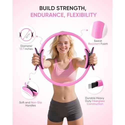 Home Pilates Kit, Pilates Essentials Kit for Women, Pilates Equipment Set with Pilates Ring, Resistance Bands & Accessories, Guides, Pilates Ring and Ball Set for Starters Home Workouts
