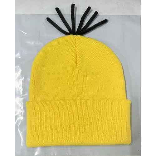 3 PCS Halloween Costume Accessories Adult Yellow Beanie Hat Steampunk Glasses Black Gloves for Men Dress up Cosplay Party