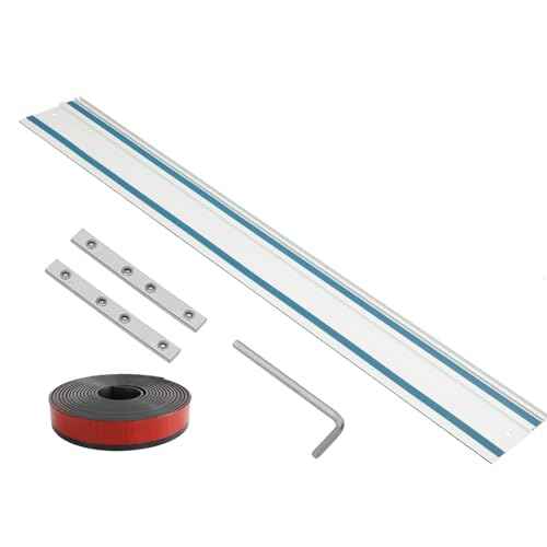194368-5 55"Track saw Guide Rail for Makita.Includes 55" for Makita Guide Rail,2 Rail Connectors and Guide Rails Strip Bar. Track Saw Can't Dance on Guide Rail. (55in guide rail)
