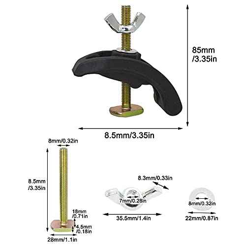 4-Piece Arcuate Press Plate Clamps, T-Track Hold-Down Fixtures, Universal CNC Router & Drill Press Accessories, Heavy Duty Workpiece Holding for Woodworking, Metalworking, and Engraving Machines