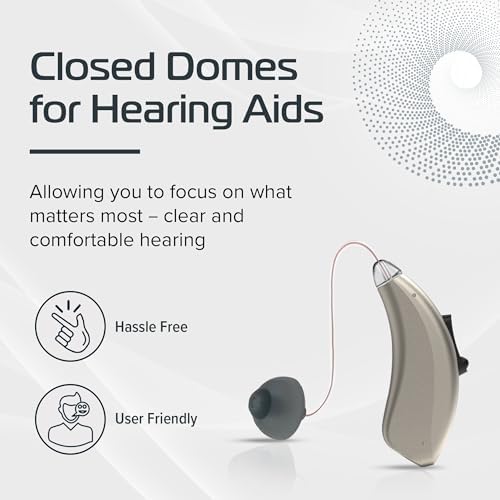 Hearing Aid Domes, Closed Domes for Hearing Aids, 10Pcs Resound Hearing Aid Domes (Large)