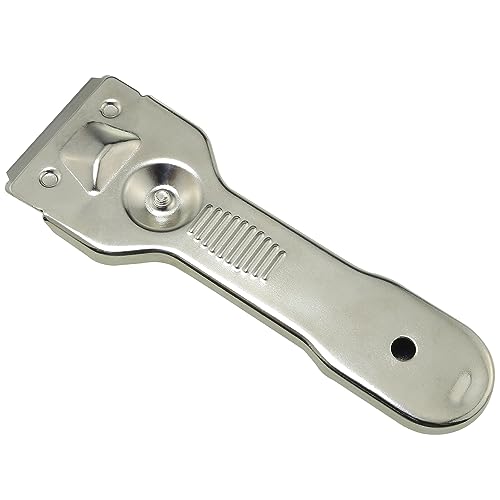 All Metal Heavy Duty Scraper Tool (5 blades) for Removing Stains and Cleaning Stovetops Countertops Appliances and Glass Debris