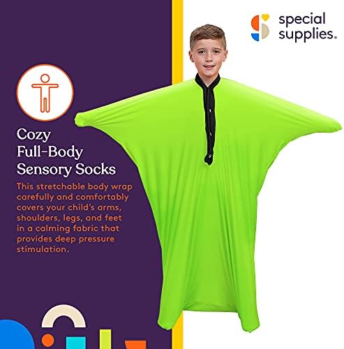Special Supplies Sensory Body Sock Full-Body Wrap to Relieve Stress, Stretchy, Breathable Cozy Sensory Sack for Boys, Girls