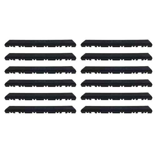 Brand HTWELL Special Accessories£ºTransition Edge Kit,Only fit HTWELL Interlocking Garage Floor Tiles, Not with Other Brands£¨12 Male_Edges,Black£©