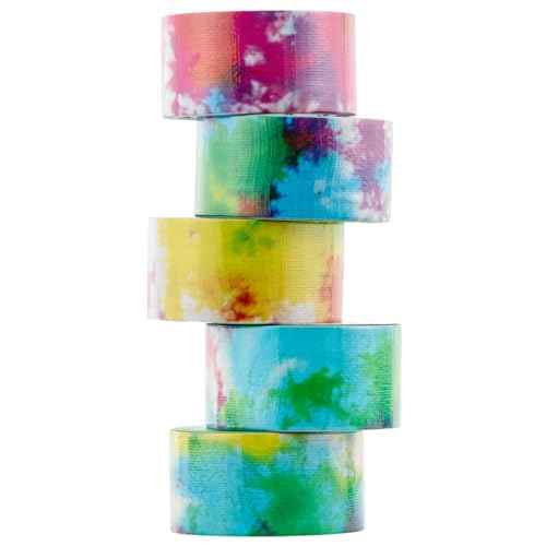 Duck Tape Pattern Colours Tie Dye. Arts & Crafts, DIY, Crafts, Gift Wrapping, Decorative, Scrapbook, Scrapbooking, Bullet Journal, Planner, Party, Festivals, Decoration - 48mm x 9.1m