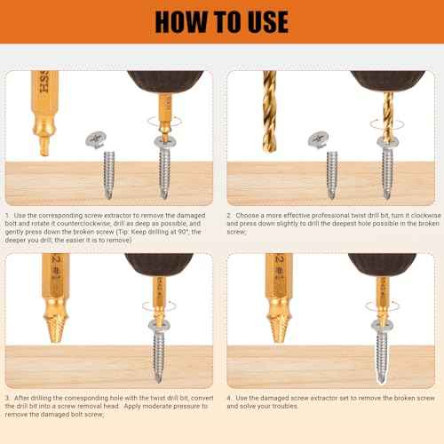 10 PCS Damaged Screw Extractor Set, Screw Extractor Remover Kit for Stripped Screws & Drill Bit Tools, Cool Stuff Gadgets for Men Dad Boyfriend Father Husband, Mens Gifts