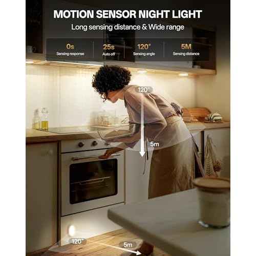 Homelist Upgraded Ultra Bright Motion Sensor Lights Indoor Rechargeable, 6 Pack Puck Light with Remote, 1500mAh Battery Operated Sensor Night Light for Stairs, Cabinet, Bedside, Closet