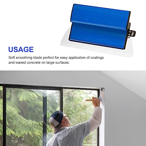 Drywall Skimming Blade, Stainless Steel Blade, Durable High Grade Skimming Drywall Smoothing Spatula Plastering Painting Finishing Trowel Wall Plastering Tools for Wall-Board(Blue,SIZE:25cm)