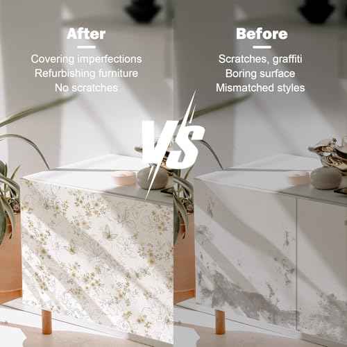 Vintage Peel and Stick Wallpaper Floral Boho Contact Paper for Cabinets Wildflower Neutral Self Adhesive Contact Paper Butterfly Removable Waterproof Wallpaper Bathroom Bedroom 17.3inW 78.7inL