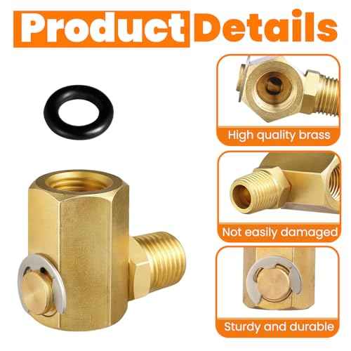 50310 Swivel Joint for Side Winder Air Hose Reel, 1/4" FPT 1/4" MPT 90 Deg Hose Reel Swivel Fitting