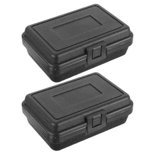 TEHAUX 2pcs Portable Tool Storage Box Compact Hard Carrying Case for Mechanics Tools Organizer Lightweight Design for Efficient Hardware Storage and Outdoor Tasks