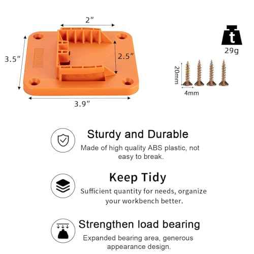 Tools Drill Mount Holder, Compatible For RIDGID 18V Li-ion Drill Tools Holder Dock Hanger with 20 Screws, 5 Packs (No Tool)