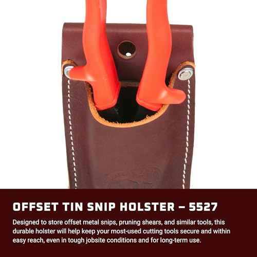 Occidental Leather Offset Tin Snip Holster - OxyRed - Fits Belts Up to 3" Wide - All-Day Comfort - Made in USA