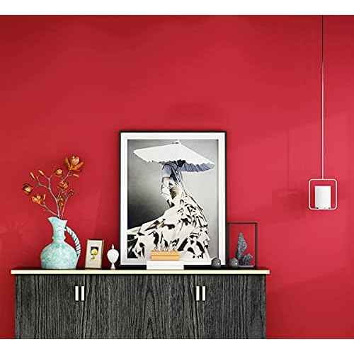 15.7" x 118" Thicken Red Contact Paper - Solid Color Peel and Stick Wallpaper for Cabinets and Countertops