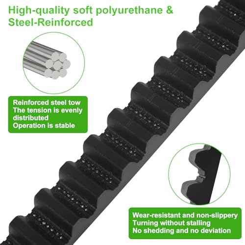 41A5250-34 Drive Belt 257'' for 8FT Garage Door Stable and Quiet Compatible with Chamberlain Liftmaster Craftsman Sentex Whisper Garage Door Openers (41A5250-34 8FT Garage Door Belt)