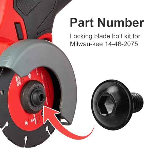 Locking Blade Bolt 14-46-2075 Fits for Milwau-kee 2522-20 Compact 3" Cut-Off Tool Parts (2 Pcs)
