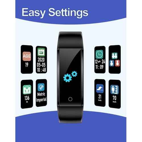 GRV Fitness Tracker Non Bluetooth Fitness Watch No App No Phone Required Waterproof Pedometer Watch with Steps Calories Counter Sleep Tracker for Men Women Parents