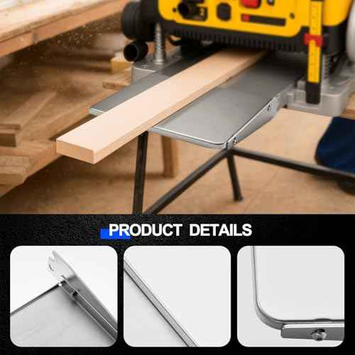 Planer Folding Table with 3 Pack 13-inch Planer Blades Heat Treated Replacement Knives Compatible with Dewalt Dw735 Dw735x Provides Additional 9 Inch Support on Each Side of The Dw735
