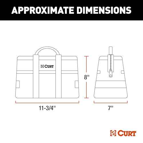 CURT 70004 Towing Accessories Storage Tool Bag, 14 Pockets, Reinforced Webbing