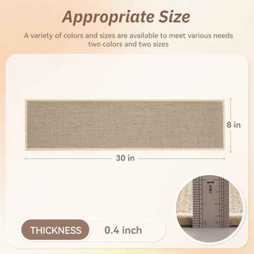 PADOOR Stair-Treads Non Slip 15PCS, Stair Treads for Wooden Steps Rubber Backing Indoor, Carpet Stair Treads Residue Free, Stair Runner Durable Stair-Carpet Treads for Kids and Dogs 8"x30" Beige