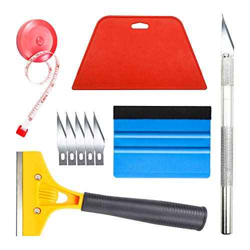 tiptopcarbon Wallpaper Smoothing Tool with 8 Inch Scraper for Contact Paper Adhesive Vinyl 10pcs/Pack