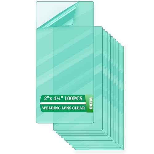 100 Pcs of 2" x 4.25" Universal Welding Helmet Hood Replacement Clear Lens Cover 2x4 1/4 optical grade Premium Quality Clear Plastic Cover Lenses