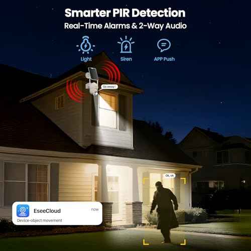 4G LTE Cellular Security Cameras Wireless Outdoor, No WiFi Solar Powered Camera, with SIM Card and 64GB SD Card, 2K Color Night Vision, Pan Tilt 360¡Æ with Smart Motion Detection, 2-Way Talk