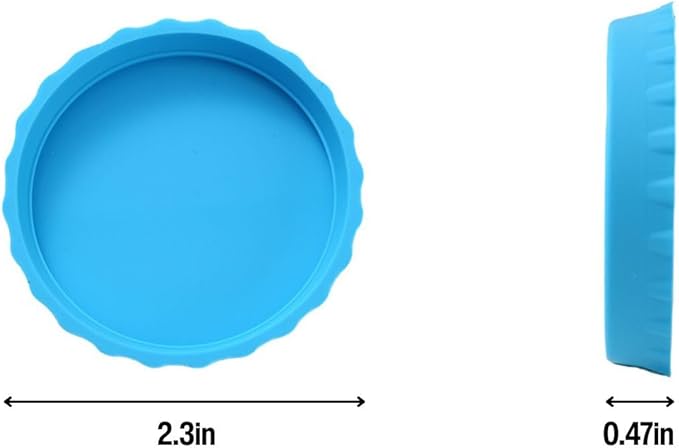 6 Pack Silicone Soda Can Cover, Emptycolor Reusable Soda Can Lids to Keep Carbonation, BPA Free Pop Can Caps Tops Savers Stopper for Drink, Beer, Beverage, Juice, Coke, Fits Standard Cans