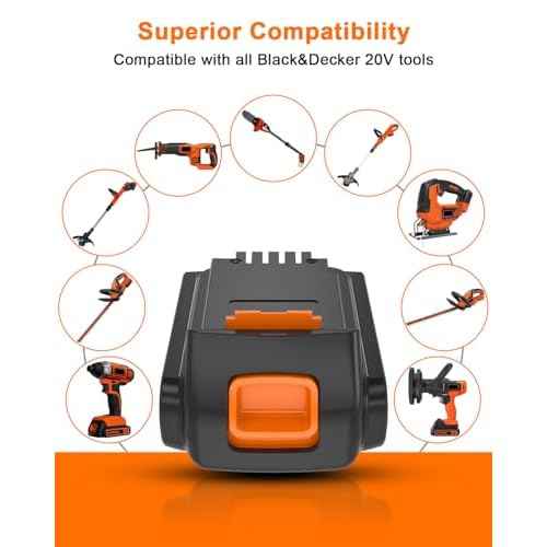 20 Volt MAX 2.0AH Battery Compatible with Black and Decker 20v Lithium Battery lbxr20 lbxr2020 LBXR2520 LB2X4020£¬Compatible with All Black and Decker 20V Power+ Tools LDX120C LST300