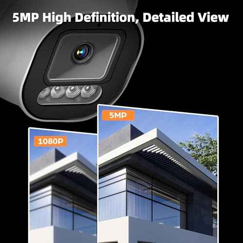 TIGERSECU 5MP Wide Angle Dome Security Camera for TVI, CVI, AHD, CVBS DVRs, Weatheproof for Indoor/Outdoor Use, Hybrid 4-in-1 with OSD Switch (Power Supply and Coaxial Cable Sold Separately)