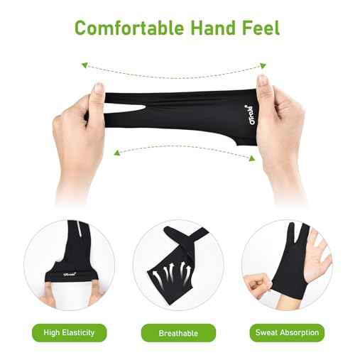 OTraki 4 Pack Artist Drawing Gloves for Digital Tablet Paper Sketching