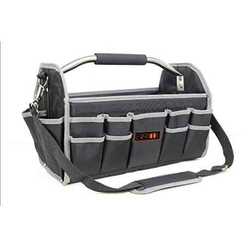 16"Open Tool Tote Collapsible bag with Shoulder Strap Portable Waterproof Tool Organizer Made Oxford Cloth