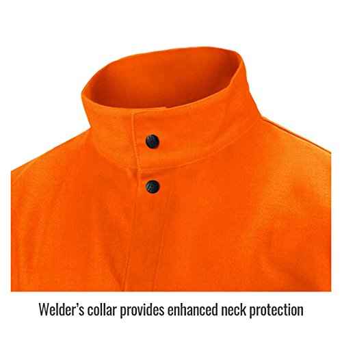 Revco FO9-30C-XL Flame Resistant Cotton Welding Jacket, X-Large, Orange