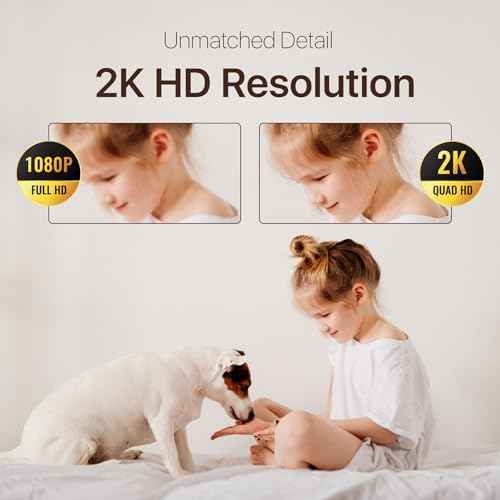 Dual Lens 2.4/5GHz WiFi Security Camera, 360¡Æ PTZ 2K Indoor Nanny Cams with Phone App, 2-Way Audio, Motion Tracking, Night Vision, for Pet/Dog/Baby Monitor/Elder/Home Security, Local Storage