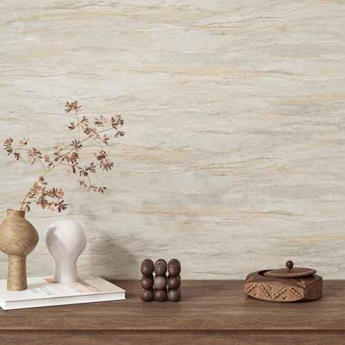Wallercity Light Wood Oak Contact Paper for Counter Tops Beige Wood Grain Self Adhesive Wallpaper for Bathroom Peel and Stick Countertops Vinyl Wrap Kitchen Wall Paper for Cabinets Table 15.8''x78.7''