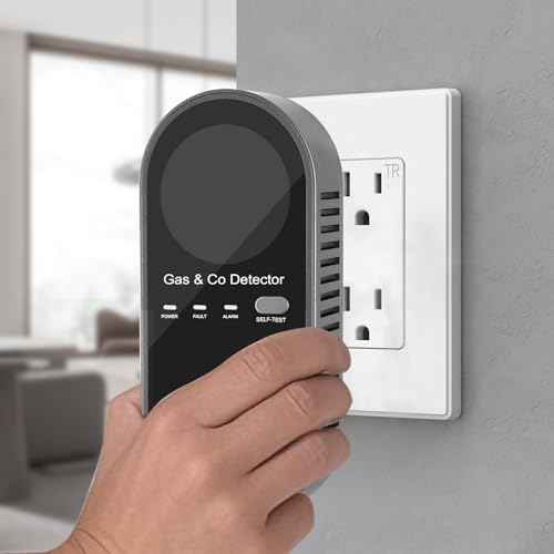 1 Pack 4-in-1 Plug-in Carbon Monoxide Detector with Voice Alerts, Combination Gas & Carbon Monoxide Detector, Portable CO Alarm with Fahrenheit(¡ÆF) & Humidity Sensor for Home, Hotel, RV, Easy Setup