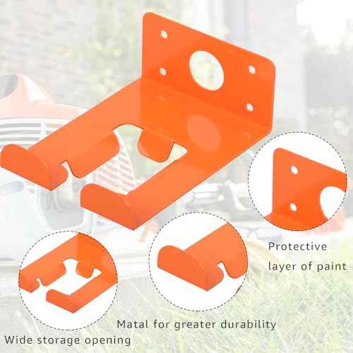 WeedEater Rack & Chainsaw Holder - Heavy Duty Garage Organizer Wall Mount for Grass Trimmer,Hedge Trimmer, Backpack Blower, Garden Tools, 2 Pack