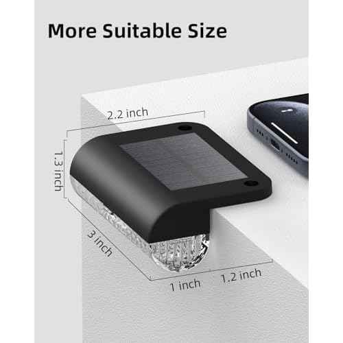 24 Pack Solar Fence Lights Outdoor RGB Solar Deck Lights Waterproof Led Step Lights for Outdoor Stairs, Step, Fence, Yard, Patio, and Pool(Color Changing)