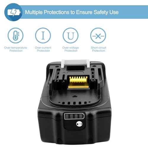 2 Pack BL1850B 18 Volt 5.0Ah Batteries Replacement for Makita 18v Battery