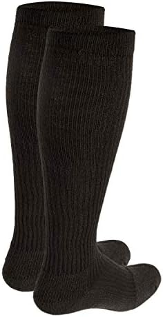 Truform Men's 15-20 mmHg Knee High Cushioned Athletic Support Compression Socks, Brown, X-Large (Pack of 2)