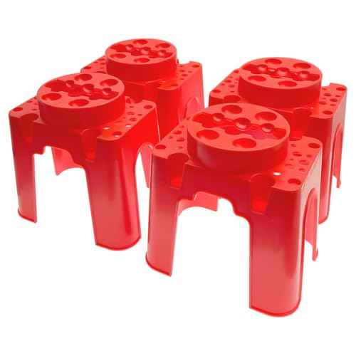 ZKTOOL 4Pcs Valve Piston Funnel Parts Display Rack, Valve Storage Rack and Piston Storage Rack, Cylinder Screw Display Rack, Piston Parts Special Placement Rack