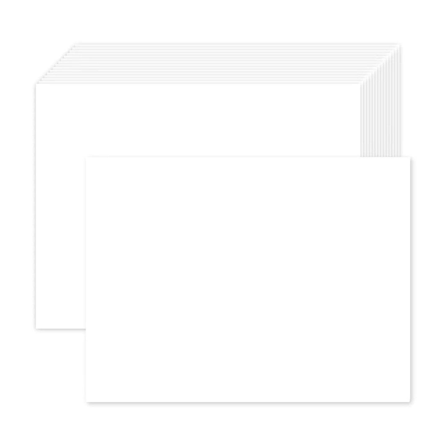 100 Pack White Blank Cardstock 5x7 Thick Paper，Goefun 80lb Flat Cards Stock Printer Paper for Invitations, Postcards, Photos, DIY Card Making