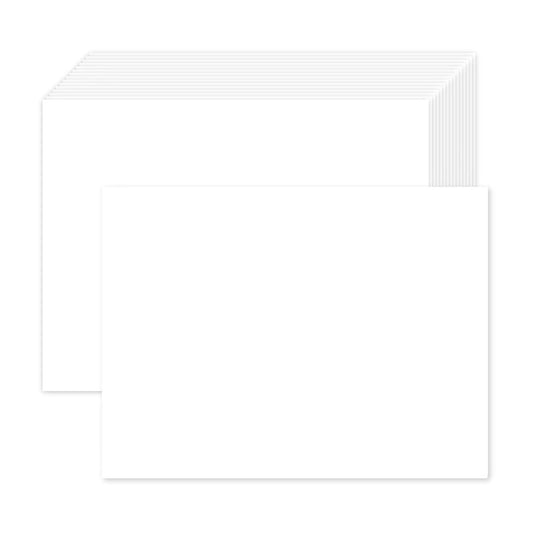 100 Pack White Blank Cardstock 5x7 Thick Paper，Goefun 80lb Flat Cards Stock Printer Paper for Invitations, Postcards, Photos, DIY Card Making